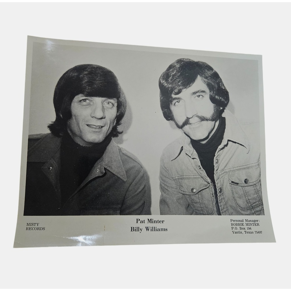 Vintage 70s Pat Minter & Billy Williams Country Music Artist Press‎ Photo 8x10